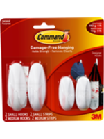 3M 3M Command Adhesive Designer Hook White 4Pk