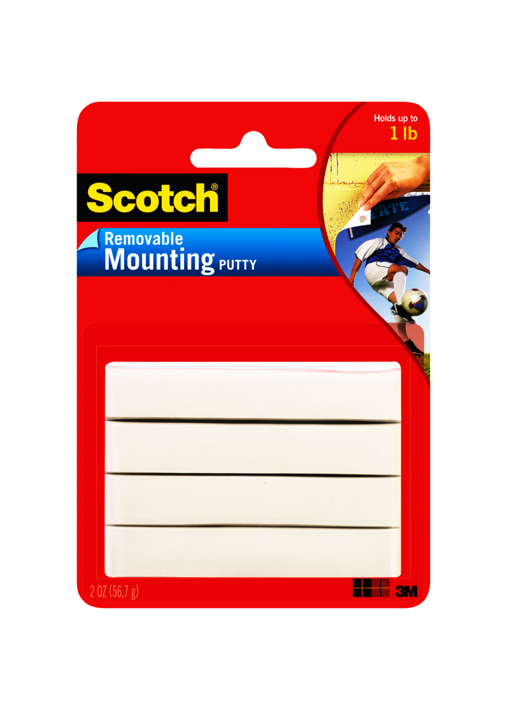 Scotch Scotch Adhesive Putty 2oz 4Pk Removable and Reusable