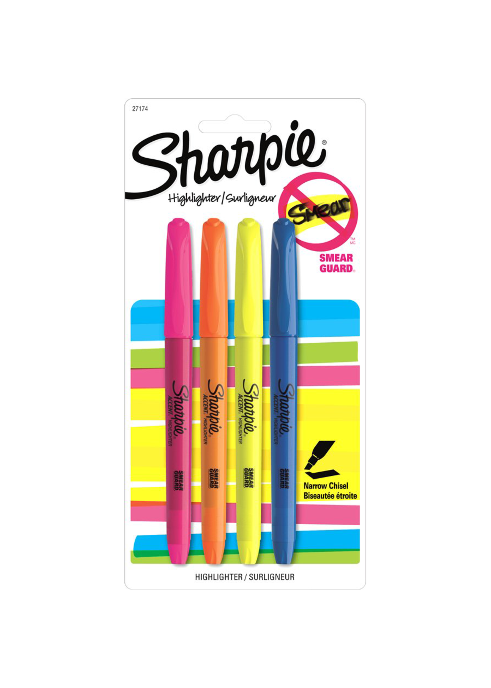 Sharpie Sharpie Pocket Highlighter(Asst) Chisel 4pk