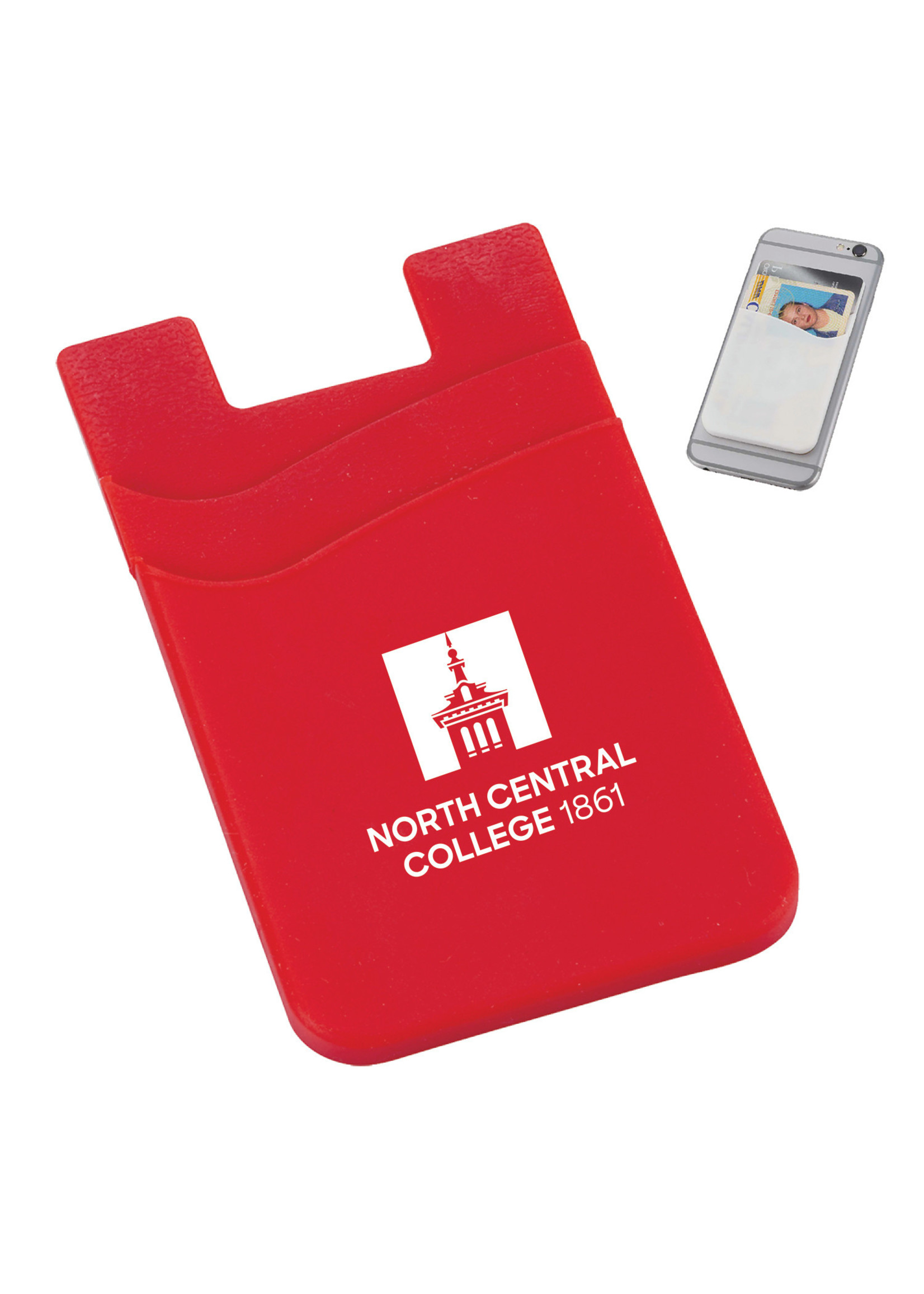 Jardine Associates NCC Dual Pocket Slim Silicone Phone Wallet Red