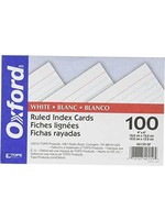 Oxford Oxford 4x6  white ruled index cards from TOPS