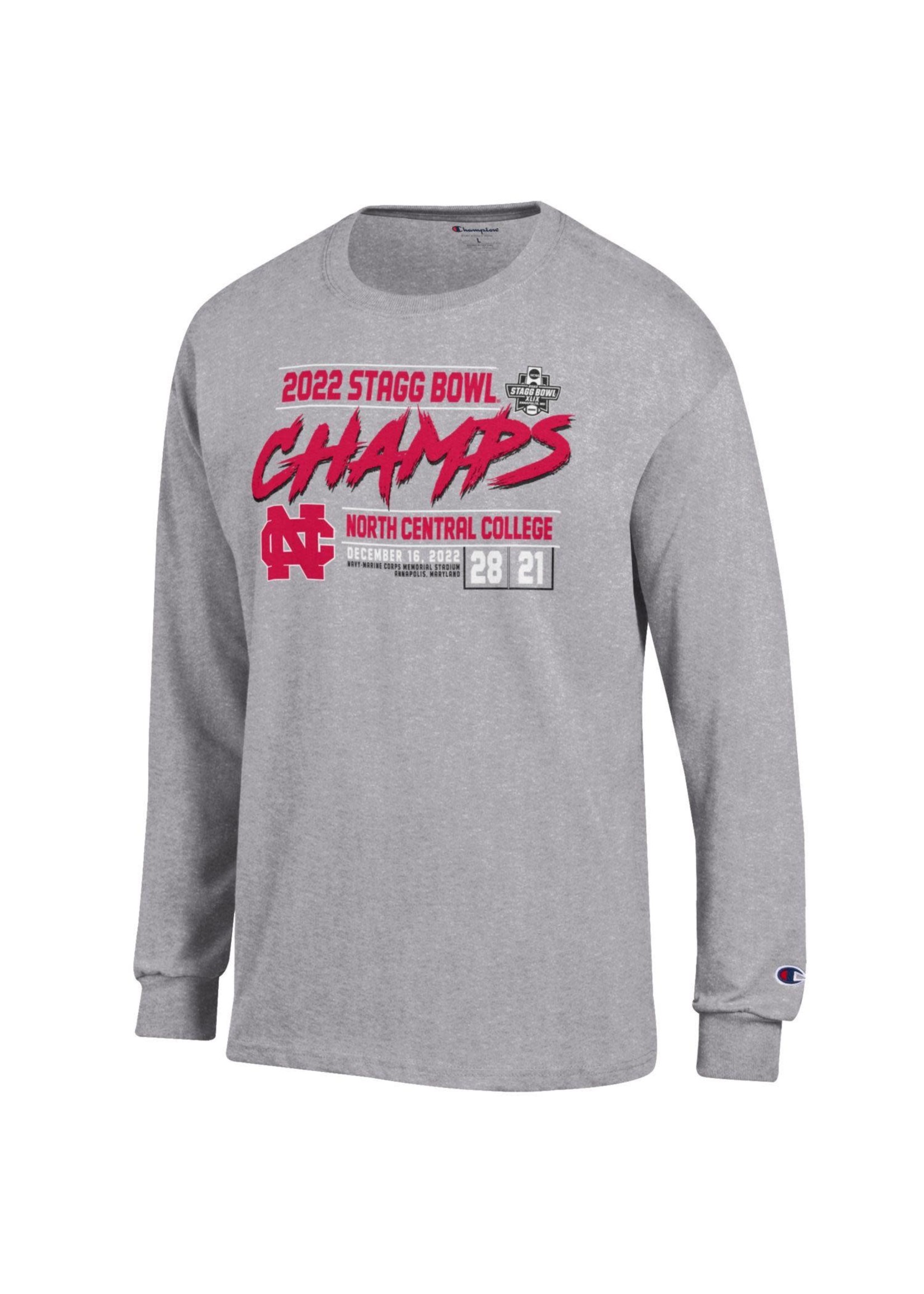 2022 Stagg Bowl Long Sleeve Tee w/score by Champion - North Central College  Campus Store