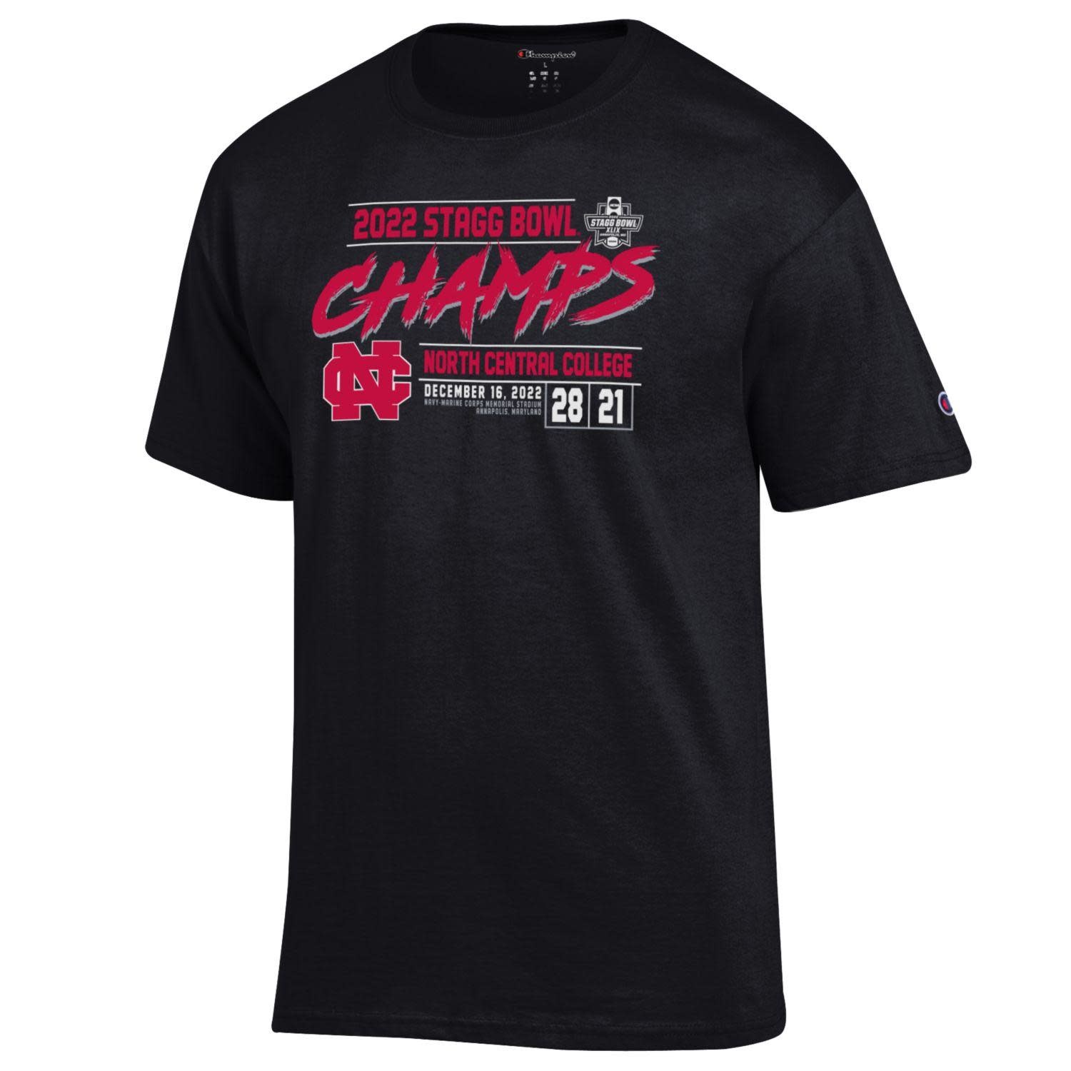 2022 Official Stagg Bowl Champions Locker Room Tee - North Central College  Campus Store