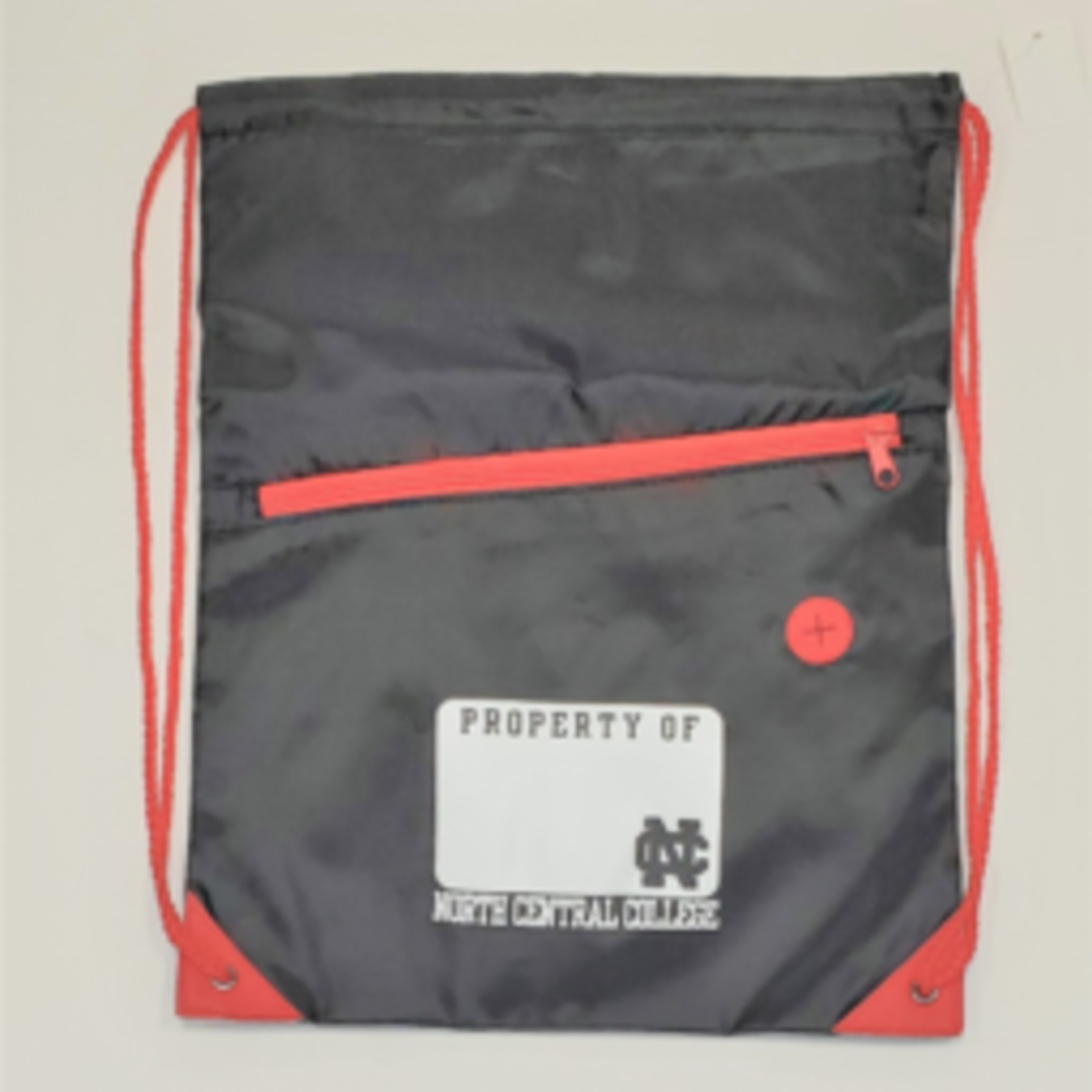 Neil Enterprises North Central College Drawstring Bag Red / Black w pocket