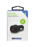 OnHand OnHand Car Charger USB-A and USB-C Ports