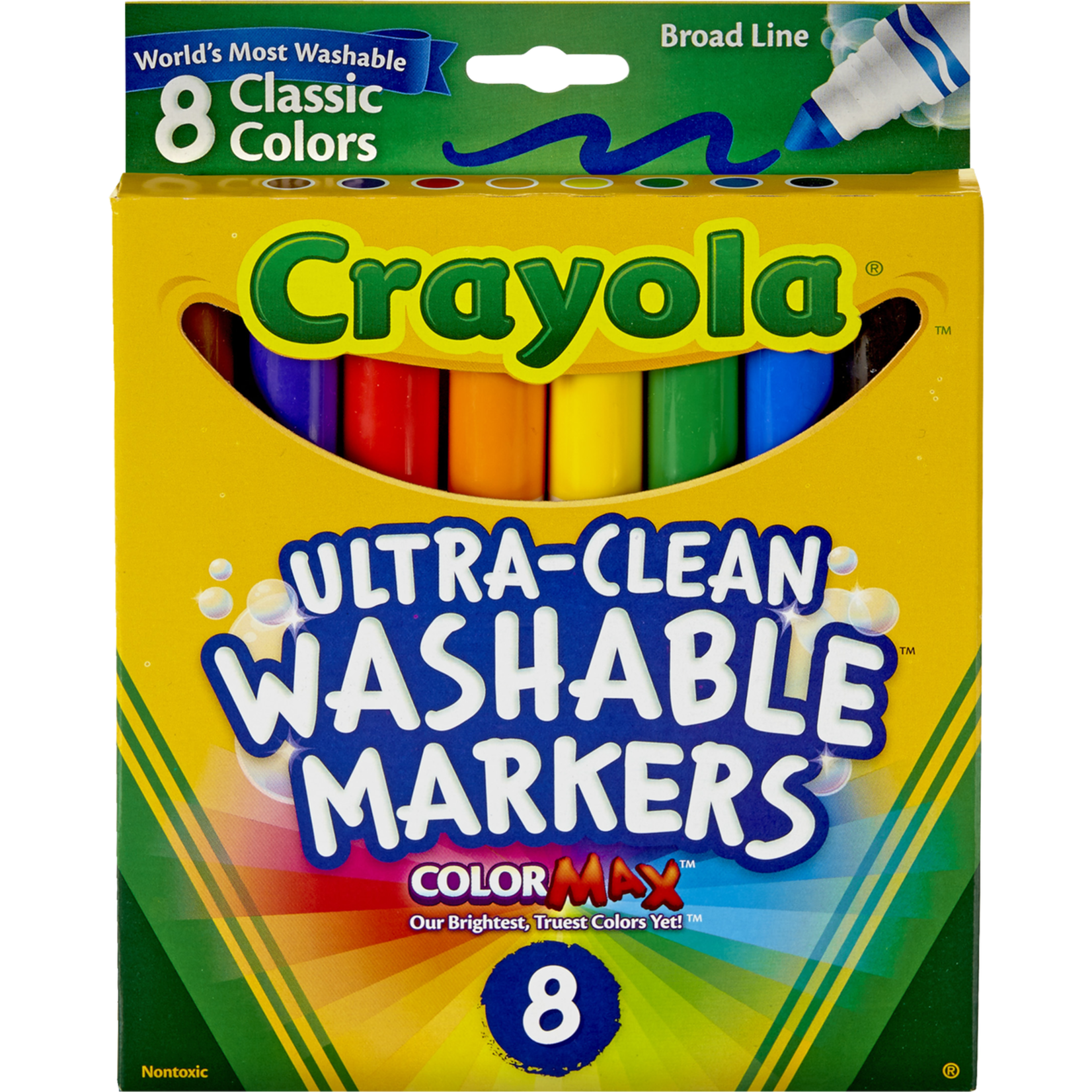 Crayola Crayola Washable Markers Asst Broad 8pk Classic