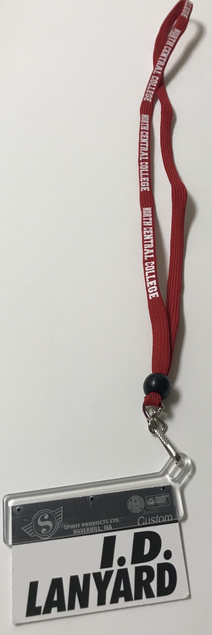 Spirit Products Red Shoelace Lanyard w/ ID Holder North Central