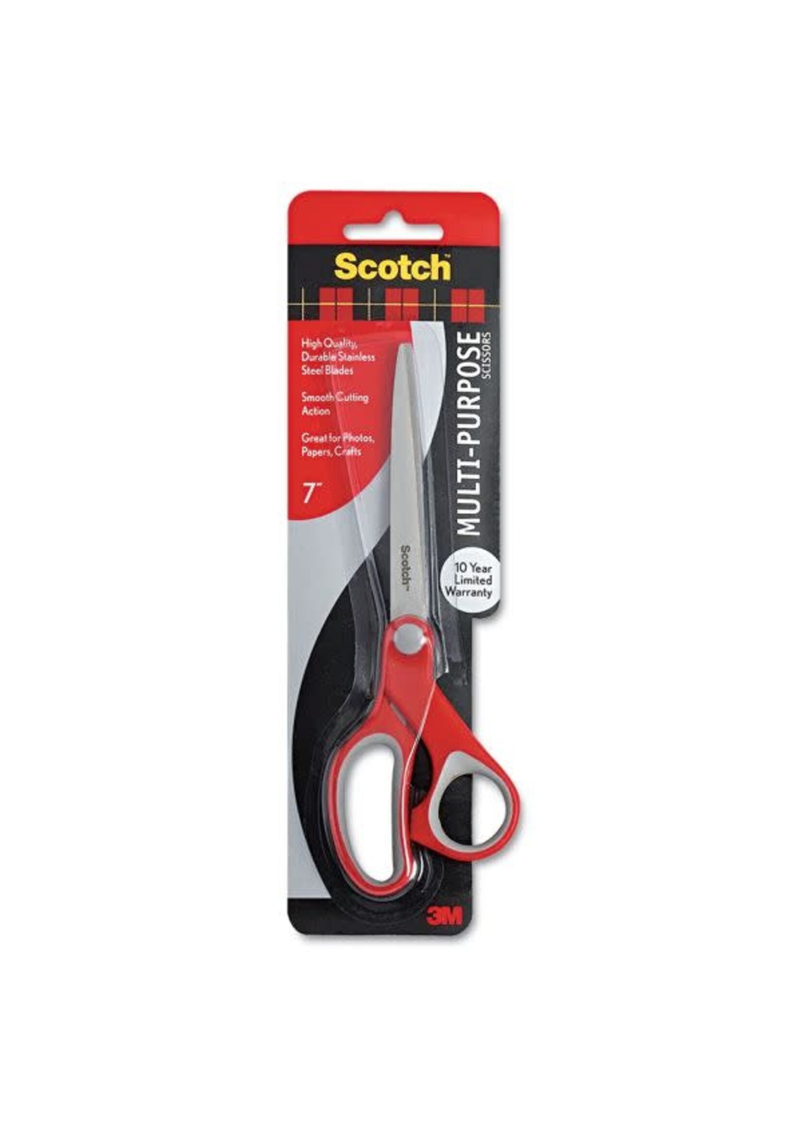 3M Scotch Multipurpose Scissors Red/Gray 7In