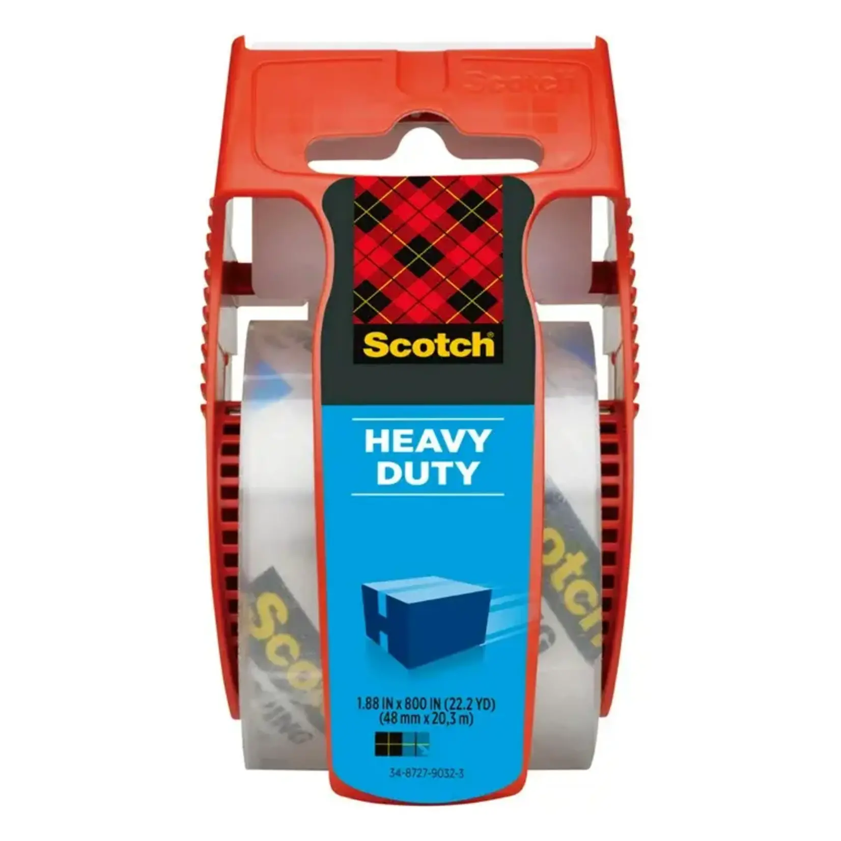 3M Scotch Packaging Tape Clear Heavy Duty w/dispenser