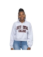 Zoozatz Zoozatz  F24 Women's Crop 1/4 Zip Fleece Ash