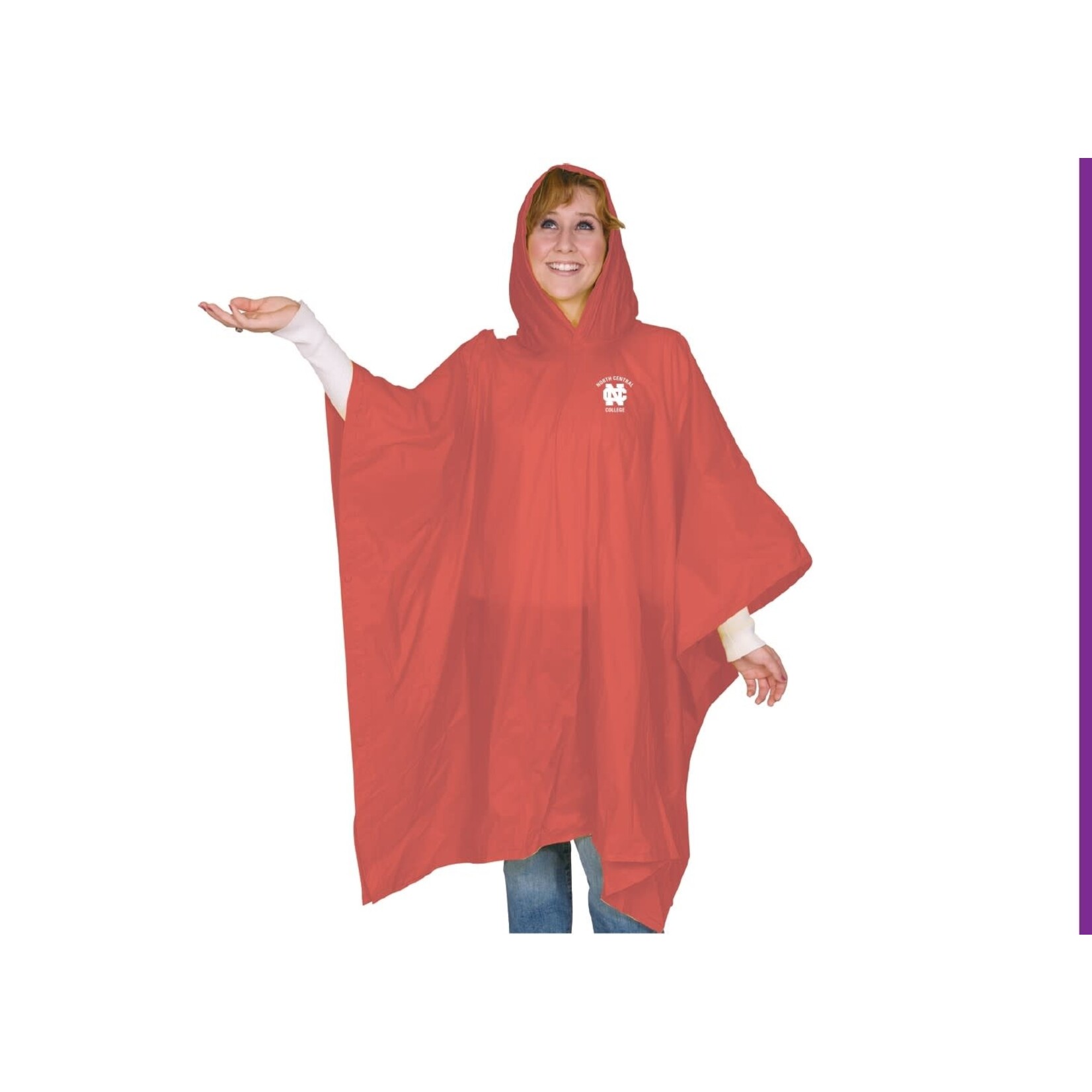 Storm Duds F23 Lightweight  Hooded Poncho Red