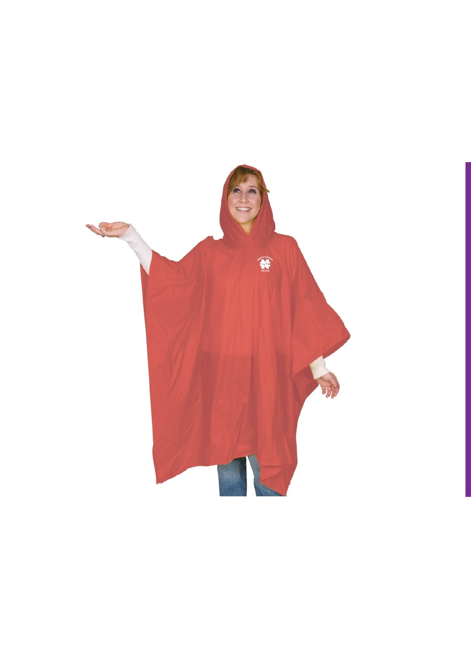 Storm Duds F23 Lightweight  Hooded Poncho Red