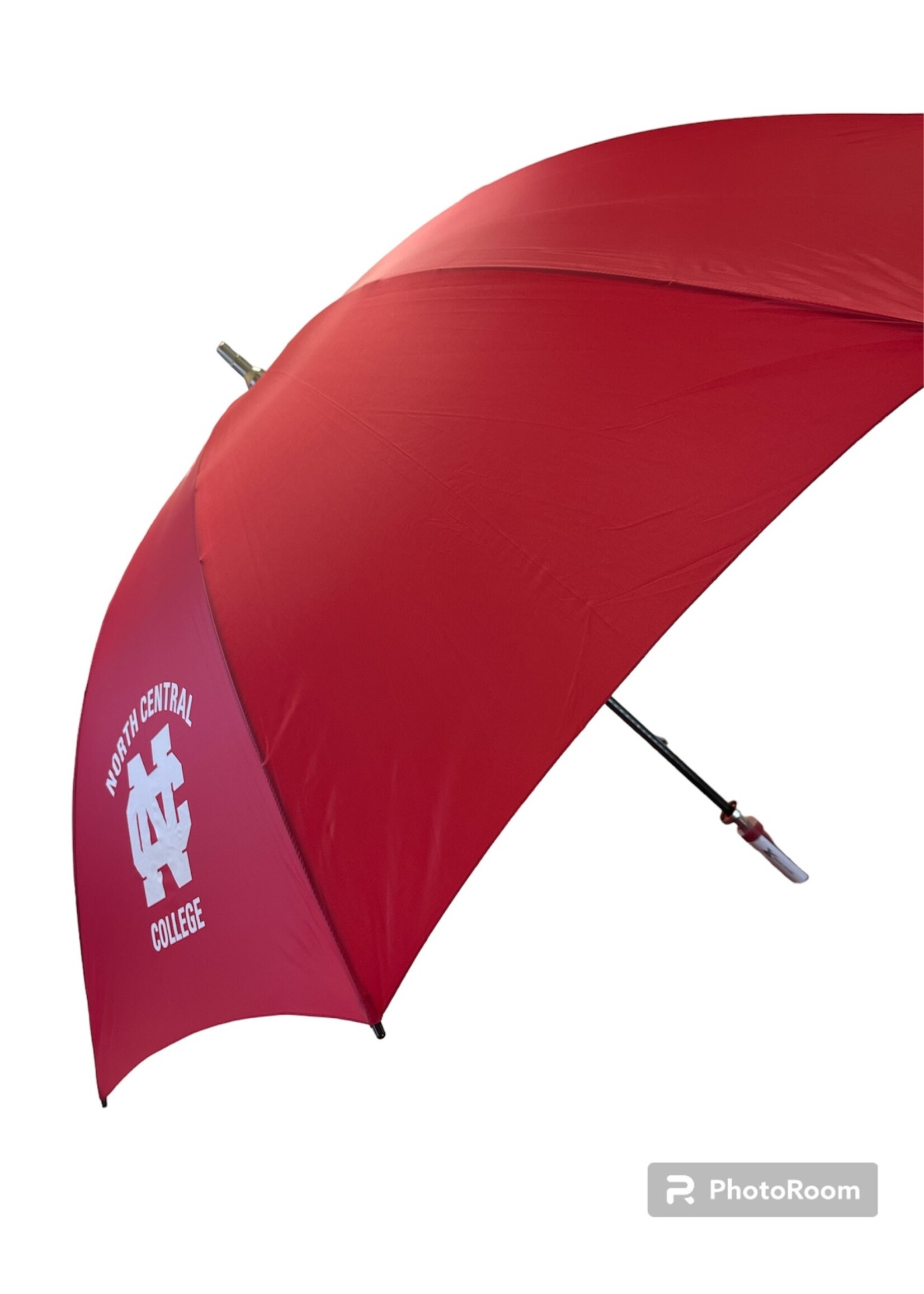 Storm Duds North Central College Red Large Fiberglass shaft handle sport Umbrella