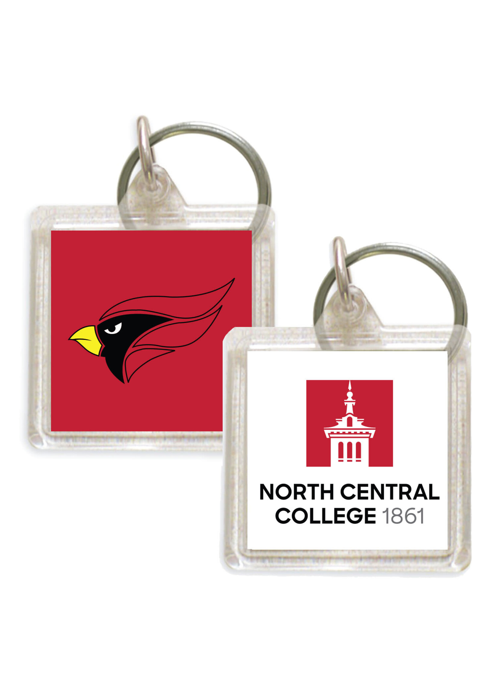 Jardine Associates North Central College Square Acrylic Key tag