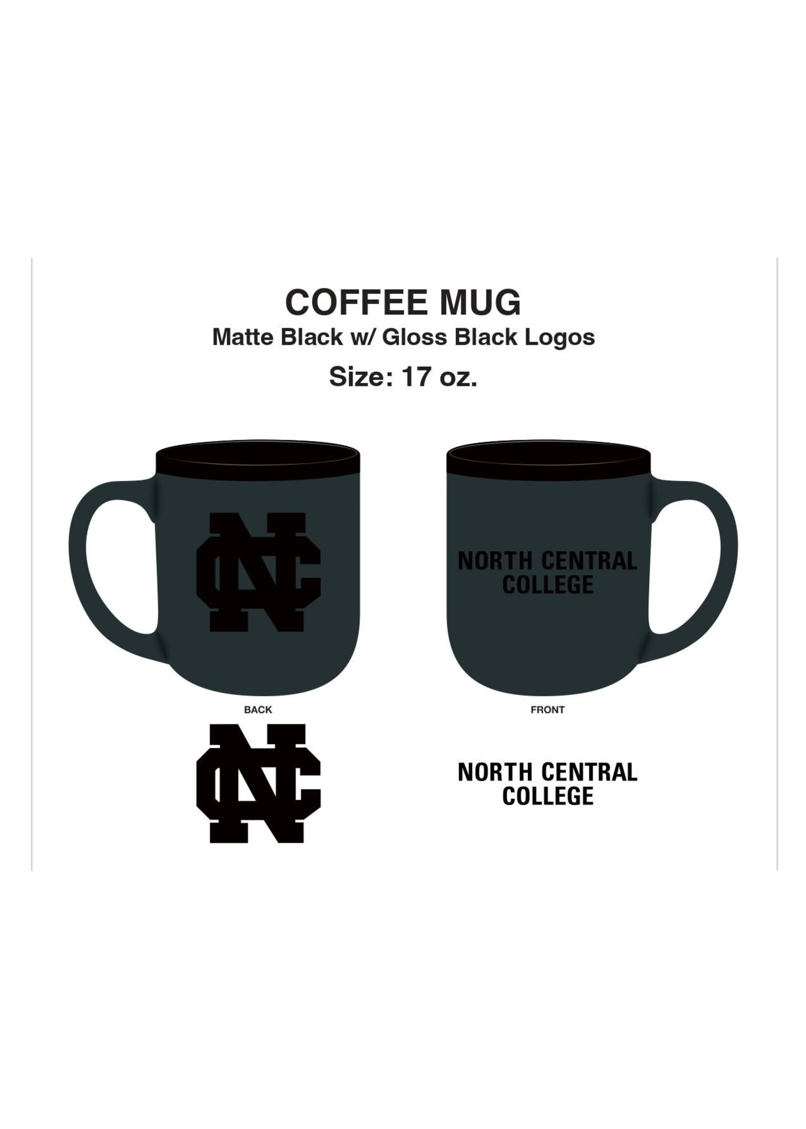Wincraft North Central College 17oz Black Ceramic Mug