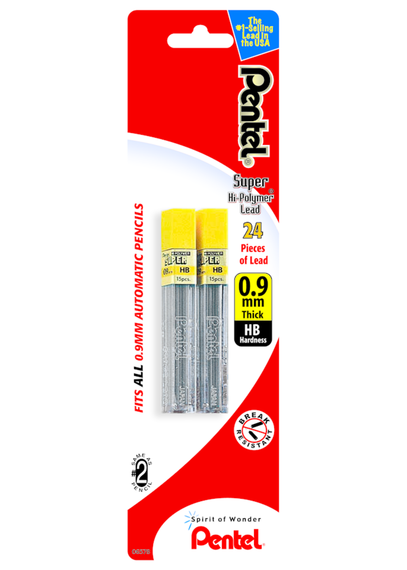 Pentel Pentel Super Hi-Polymer Replacement Lead 0.9mm