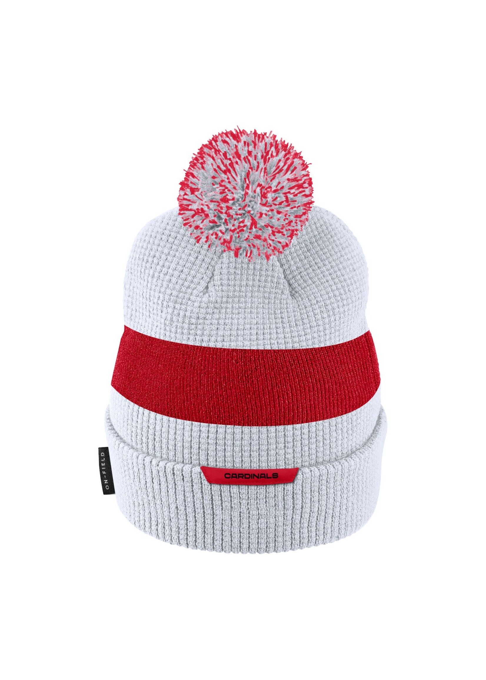 Nike Nike Sideline 23 Pom Beanie White w/red
