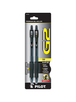 Pilot Pilot G2 Retractable Gel Pen Black .7mm 2PK
