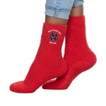 Zoozatz Red Fuzzy Grip Fleece Socks