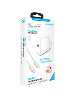 Naztech Naztech Power Delivery Wall Charger with Cable White 4Ft Box USB-C to Lightning (MFi Certified)