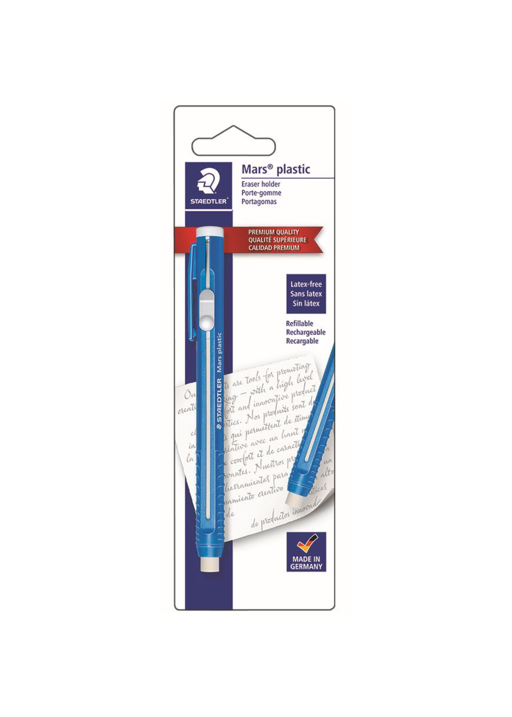Staedtler Staedtler Mars Plastic Eraser with Holder Blue 8.07in