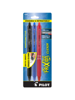 Pilot Pilot FriXion Clicker Retractable Erasable Gel Pen Asst .7mm 3Pk