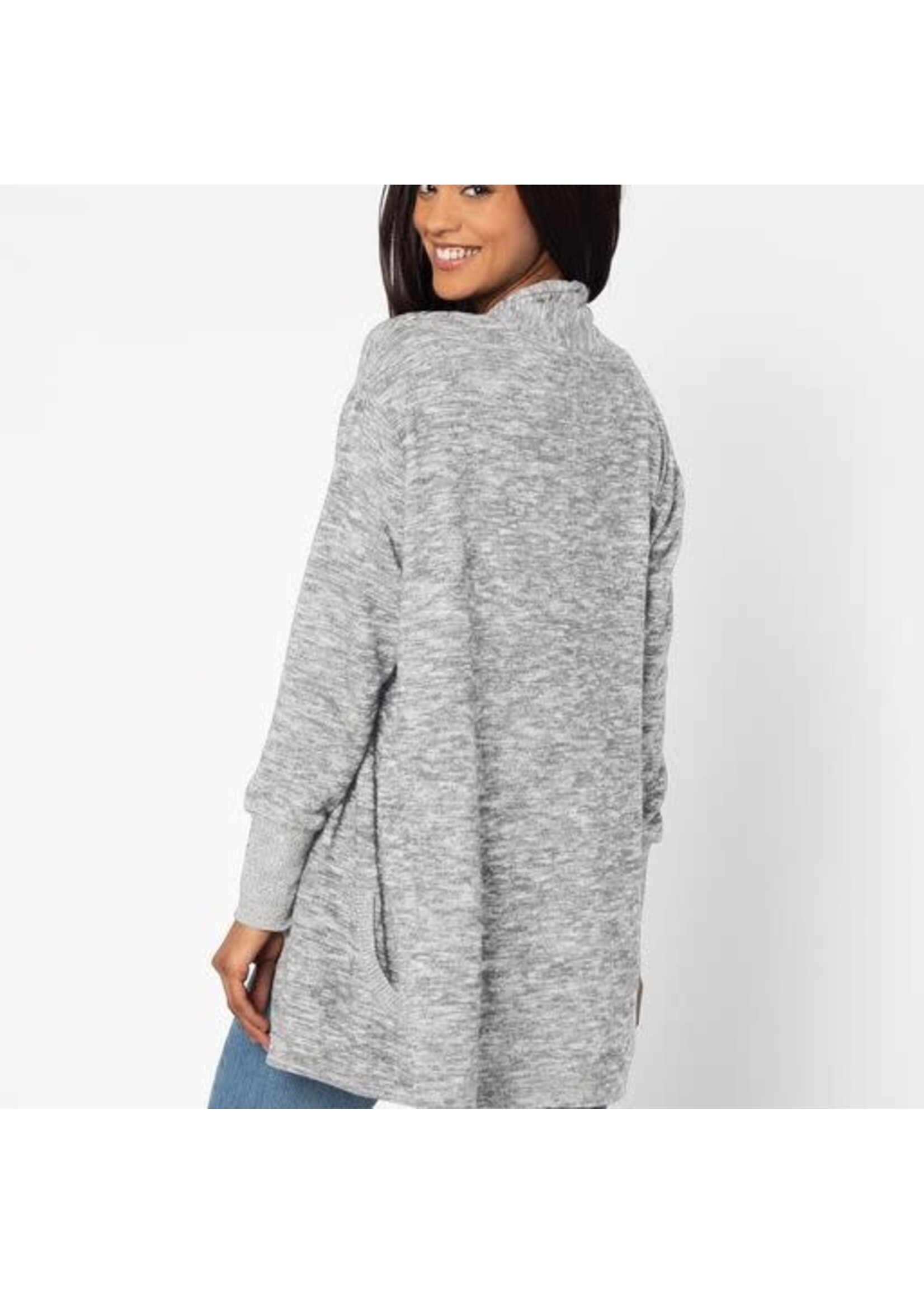 Chicka-d Campus Cardigan Light Grey by Chicka-d