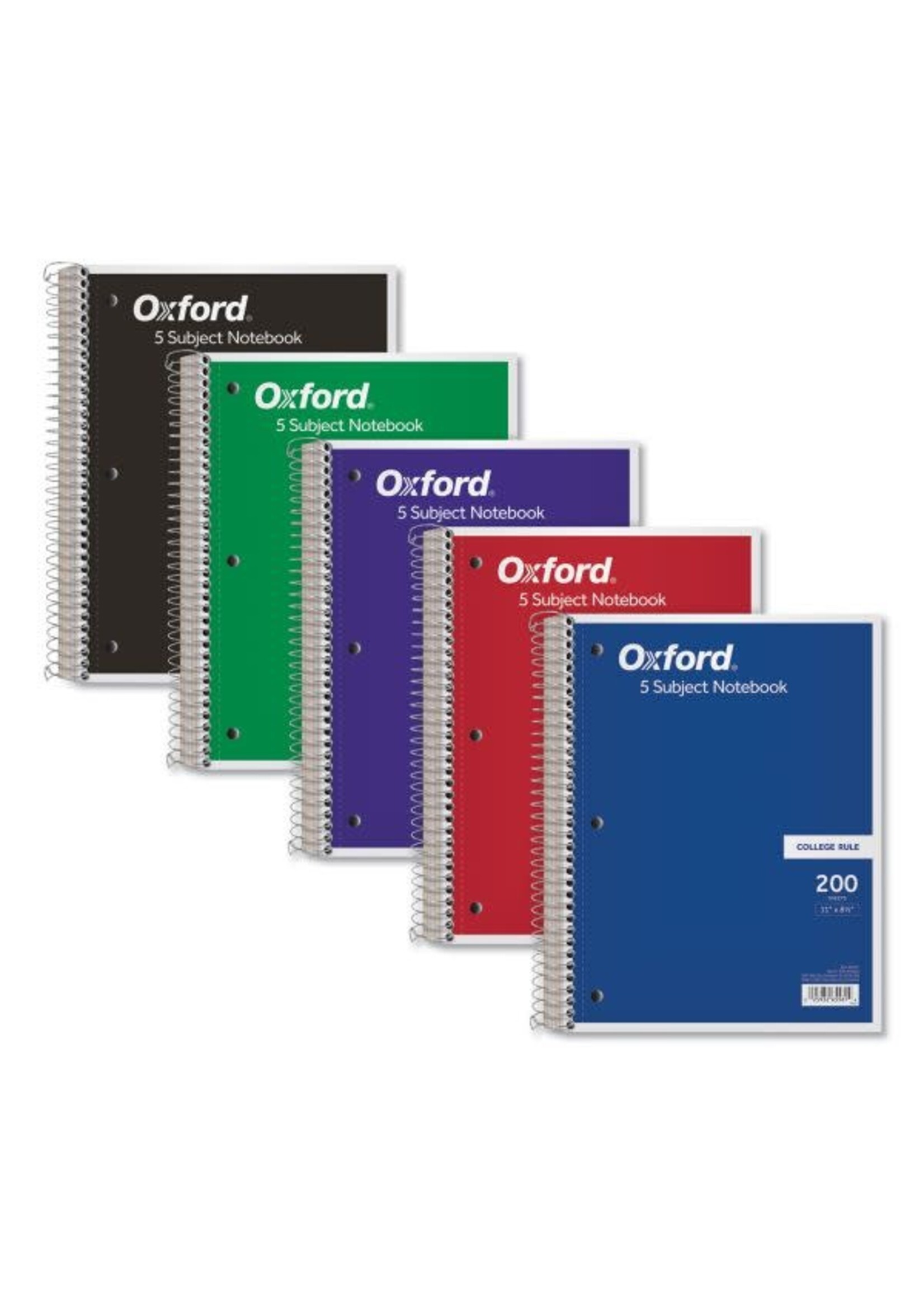 Oxford Oxford 5 Subject 200 Sheet  Notebook sold individually