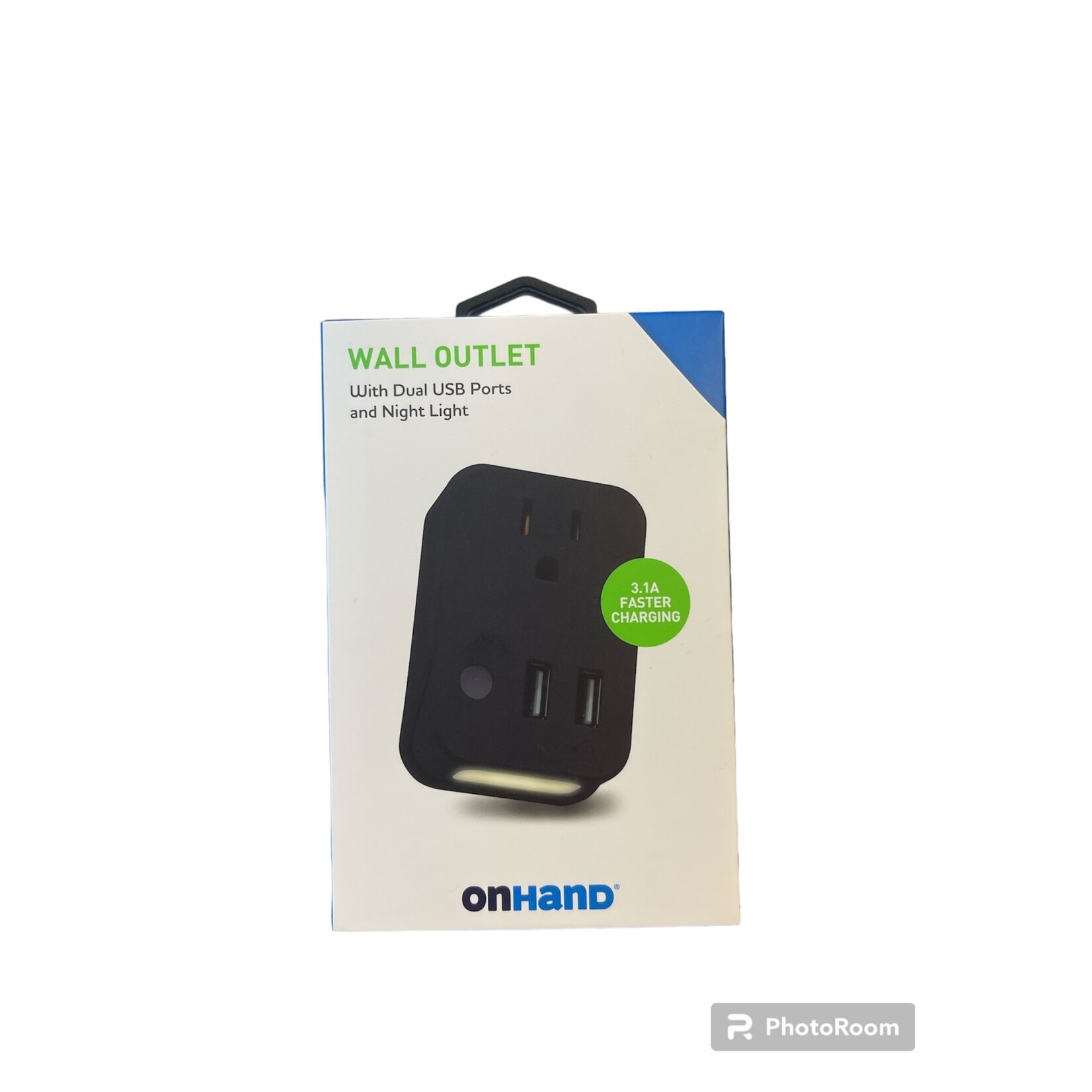 OnHand Wall Outlet w/ dual USB ports and Night Light