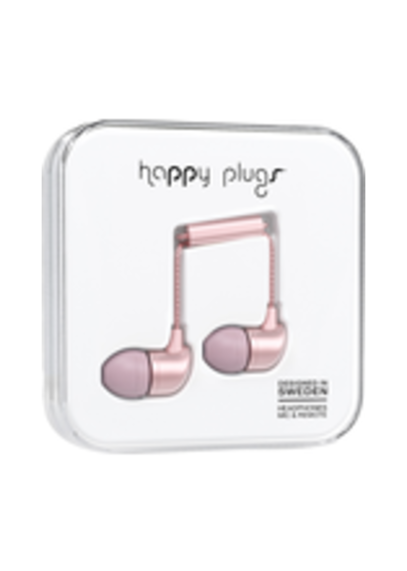 Happy Plugs Happy Plugs In-Ear Earbuds  w/Microphone Pink Gold
