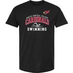 College House Name Drop Shirt in black  - Swimming