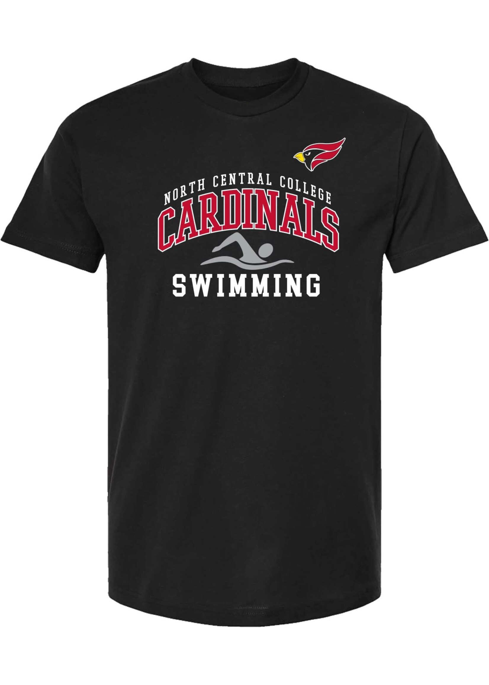 College House Name Drop Shirt in black  - Swimming