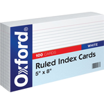 Oxford Oxford Index Card White 5 x 8 100ct