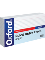 Oxford Oxford Index Card White 5 x 8 100ct
