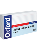 Oxford Oxford Index Card White 5x8in 100ct