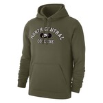 Nike North Central College New Club Fleece Med Olive Green Hoodie