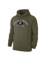 Nike North Central College New Club Fleece Med Olive Green Hoodie