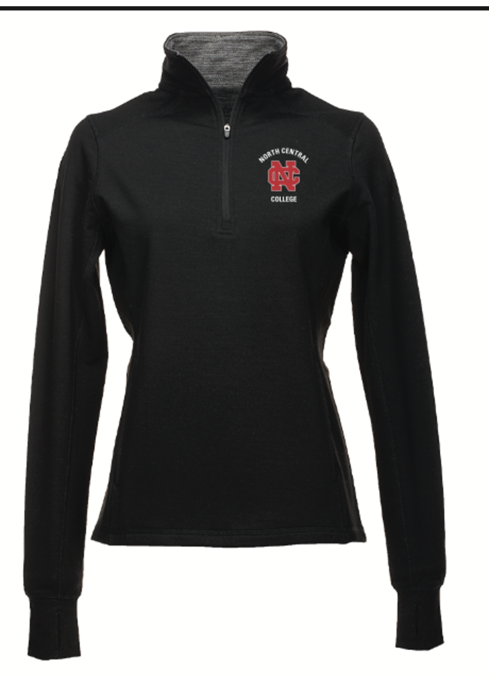 NCC Omega Stretch 1/4 zip w/ thumb notch 8433 Black