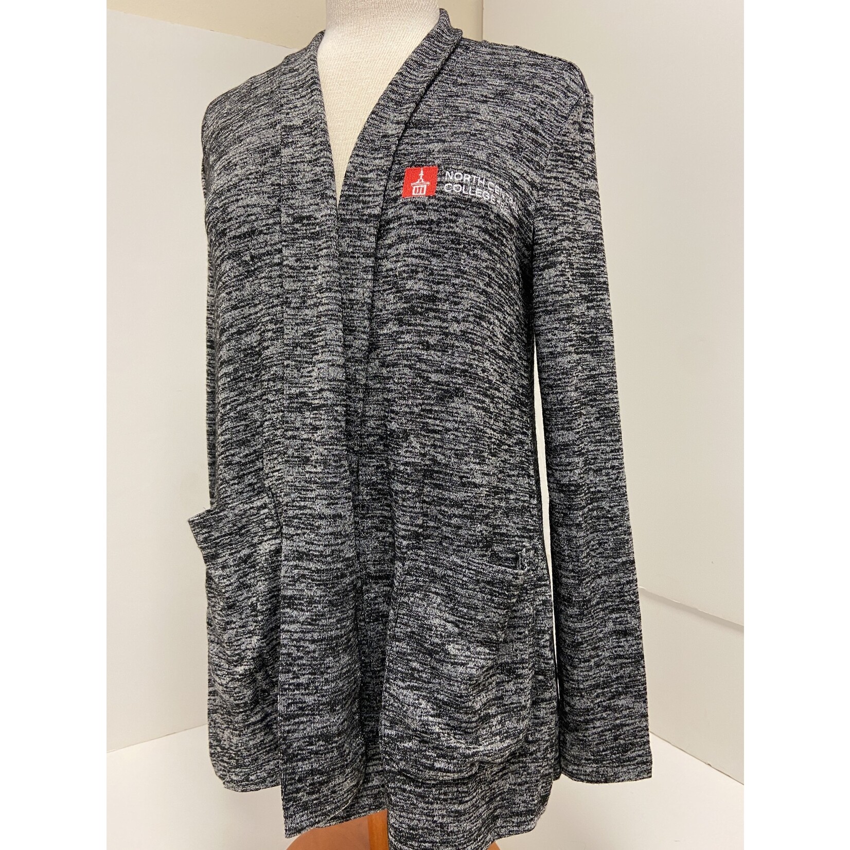 BAW North Central College Women's Cardigan w/ pockets - Old Main Logo