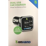 OnHand OnHand Black Dual USB Car Charger