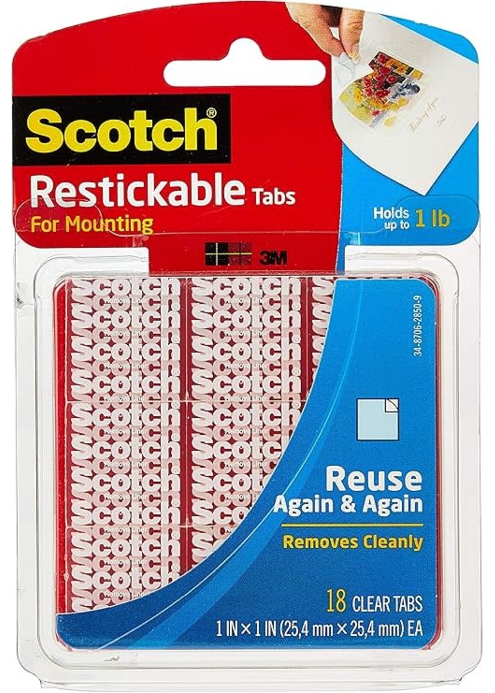Scotch Scotch Removable Mounting Squares 18pk