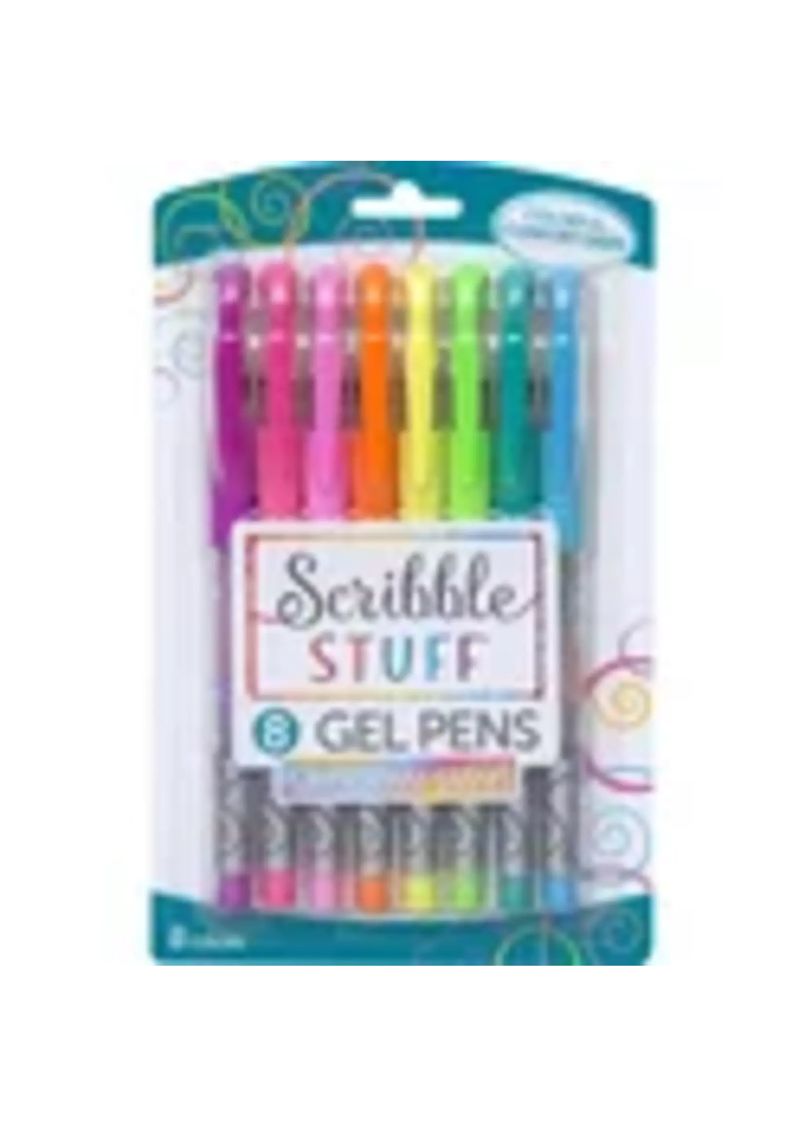 Board Dudes Board Dudes Scribble Stuff Gel Pen Asst 8Pk BP Rainbow Swirl