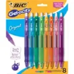 BIC BIC Gel-ocity Original Retractable Gel Pen Asst .7mm 8Pk