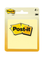 3M Post-it Sticky Notes Yellow 3x3in 4Pk BP 50Sht/Bonus Pad