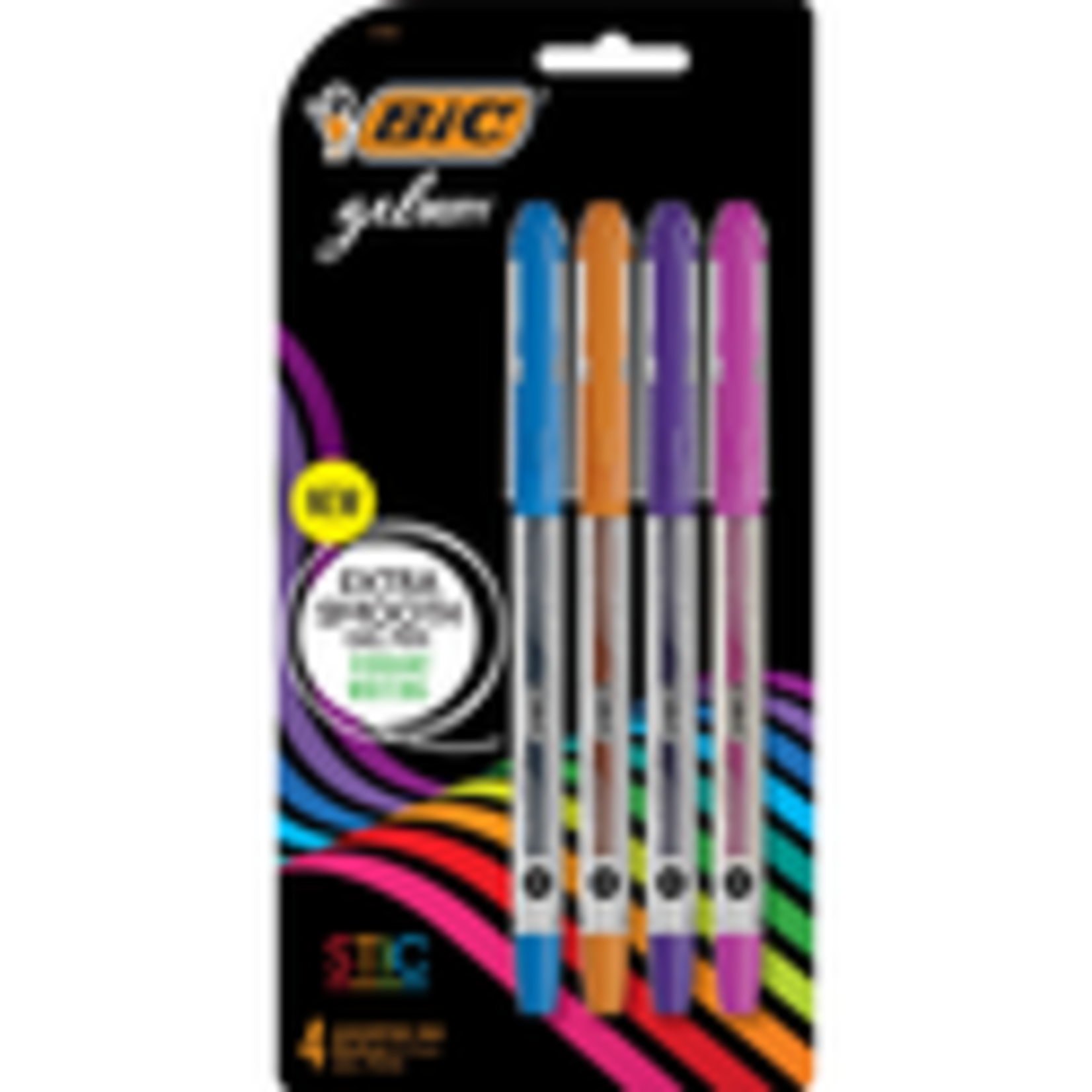 BIC BIC Gel-ocity Stic Gel Pens Asst .7mm 4Pk BP Fashion