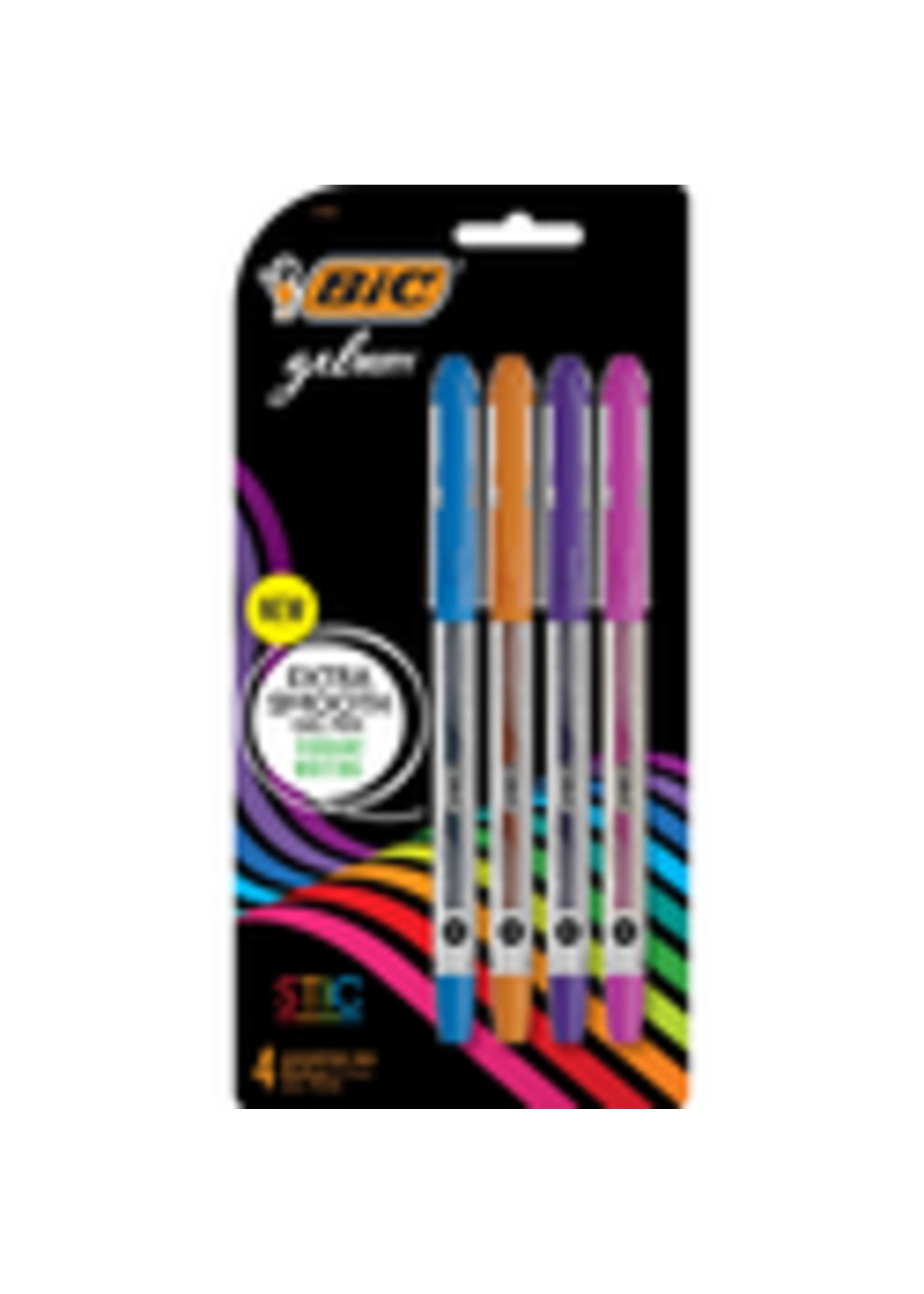 BIC BIC Gel-ocity Stic Gel Pens Asst .7mm 4Pk BP Fashion