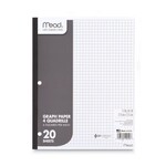 Mead Mead Quadrille Graph Paper White 8.5x11in 20Sht