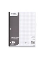 Mead Mead Quadrille Graph Paper White 8.5x11in 20Sht