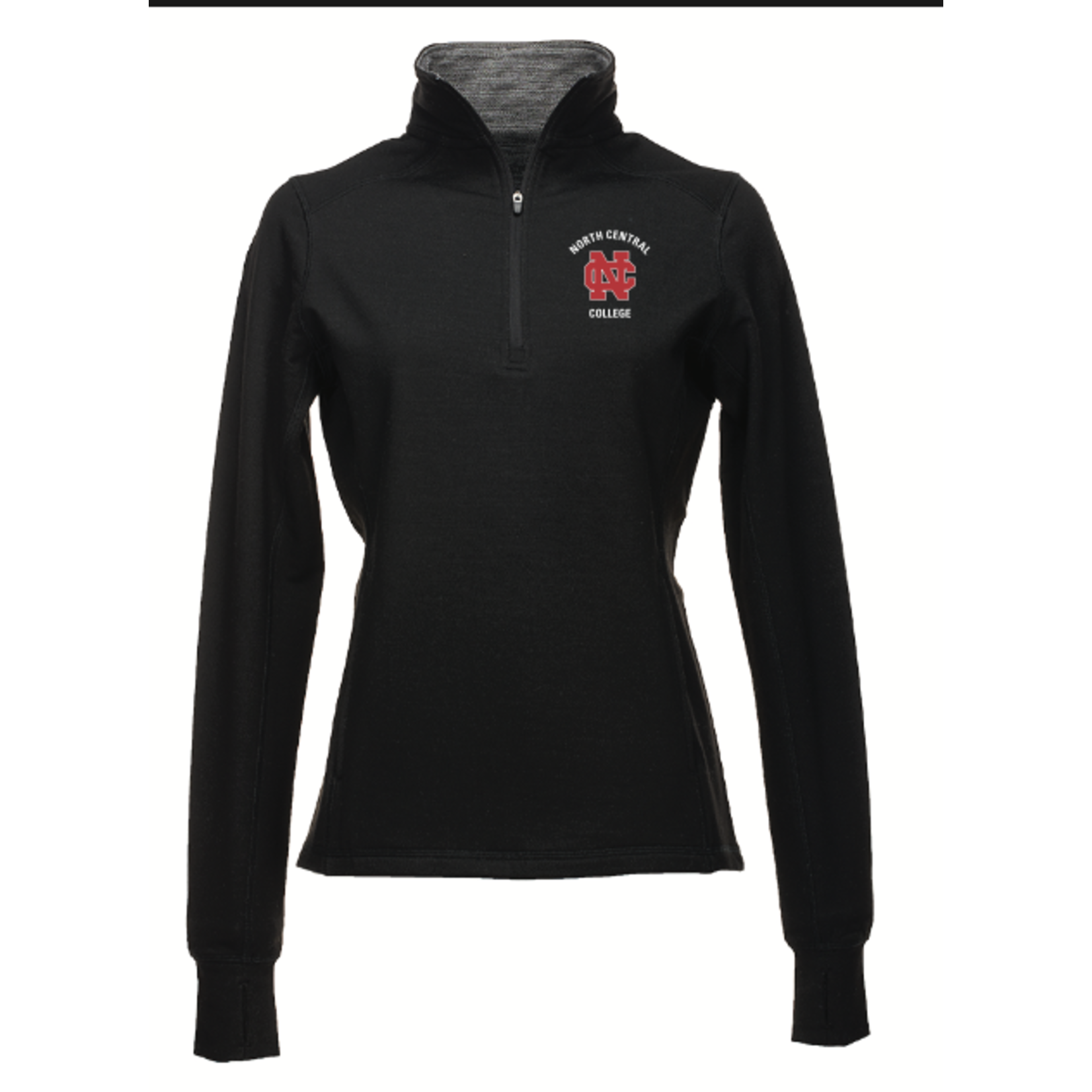 NCC Omega Stretch 1/4 zip w/ thumb notch 8433 Black