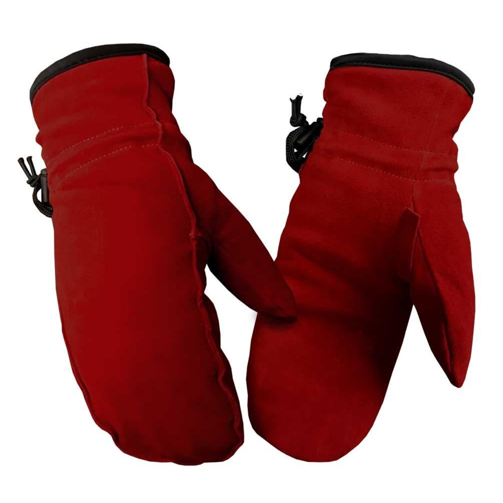 North Star Fur Ltd Red Suede Deer Mitt lined - no logo